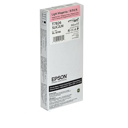 Epson T7826 Ink Light Magenta per SL-D700 C13T782600 Epson T7826 Ink Light Magenta per SL-D700 C13T782600